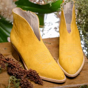 Louisa nubuck jaune
