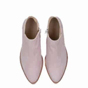 bottine-cuir-NUBUCK-rose poudré -les-pymprenelles