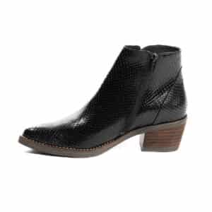 romy cuir python noire les pymprenelles