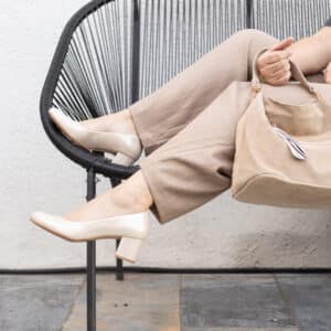 Escarpin Tessy Cuir Doré Les Pympren'Elles