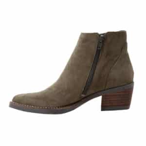 Boots les Pympren'Elles Romy Kaki talon bois foncé